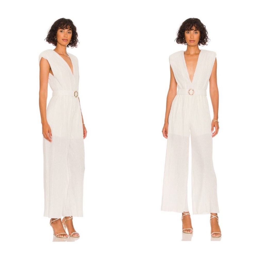 Sabina Musayev | NWT Saffron Jumpsuit in White Size S